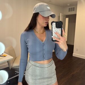 Light blue cardigan long sleeve
